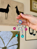 Recycled Pocket Charm | Handmade Beaded Keychain & Bag Charm