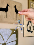 Recycled Pocket Charm | Handmade Beaded Keychain & Bag Charm