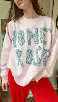 Hand-Stitched Patchwork Crewneck Sweatshirt | Honeyrose