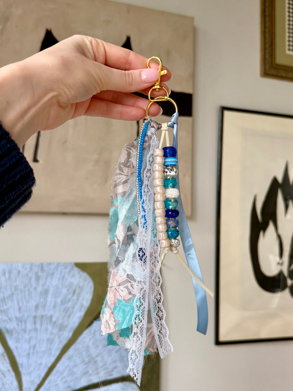 The Butterfly Chain | Handmade Butterfly Beaded Keychain - Dainty Charm Keyring