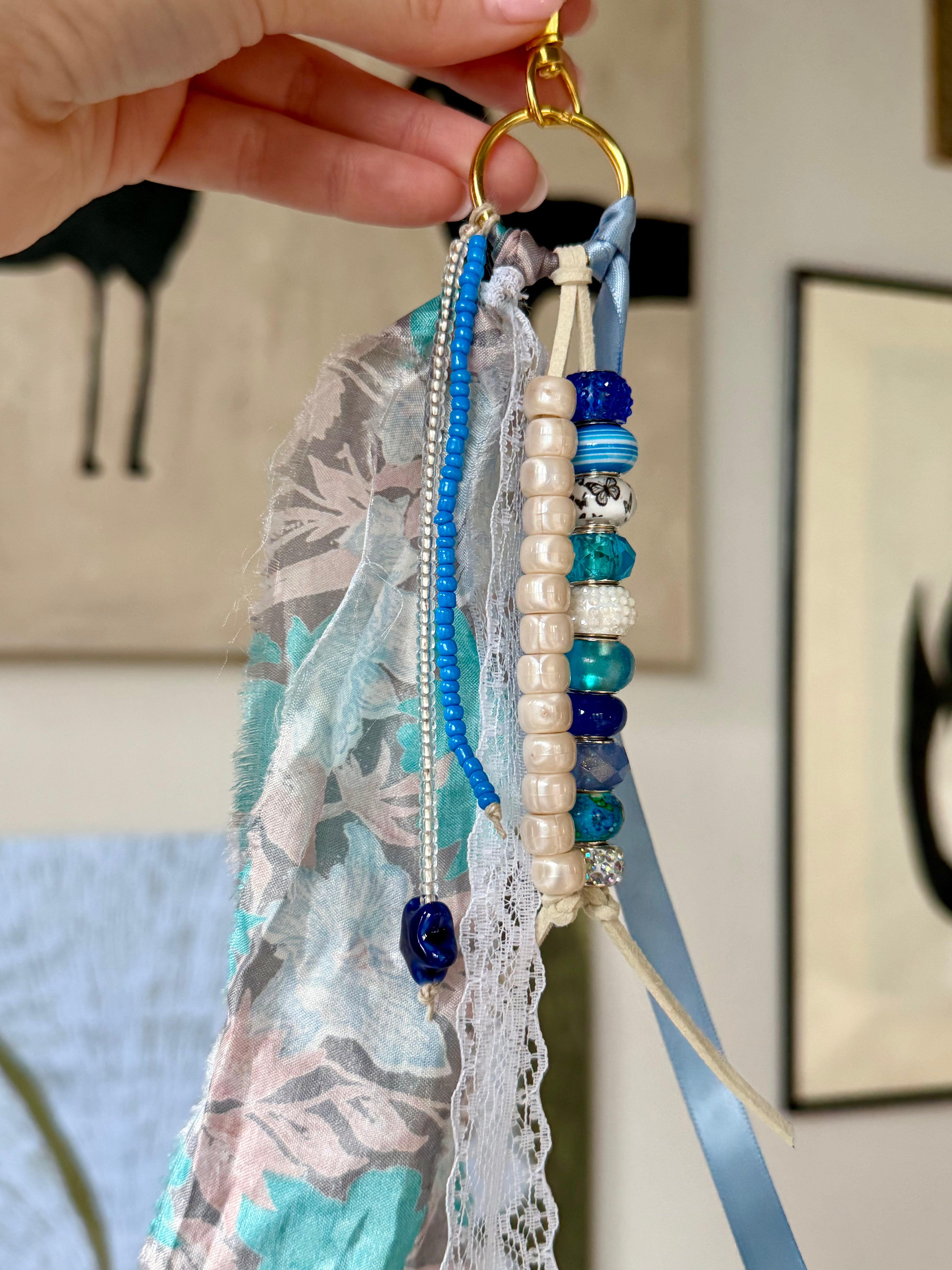 The Butterfly Chain | Handmade Butterfly Beaded Keychain - Dainty Charm Keyring