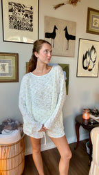 Garden Top – Sage Green Polka Dot Lounge Top | Cozy Matching Set