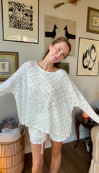Garden Top – Sage Green Polka Dot Lounge Top | Cozy Matching Set