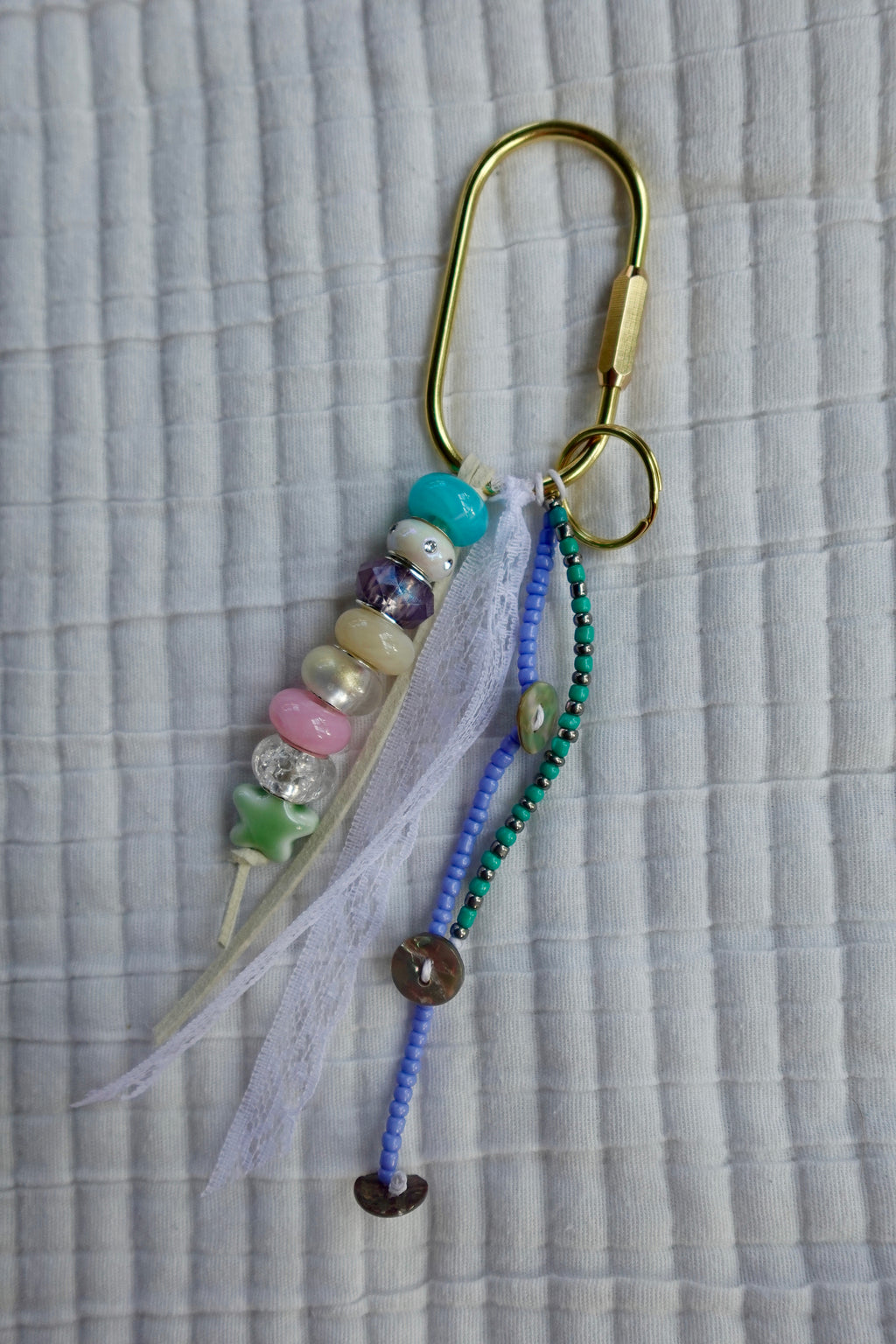 The Button Chain | Handmade Button Style Keychain-Dainty Charm Key Ring