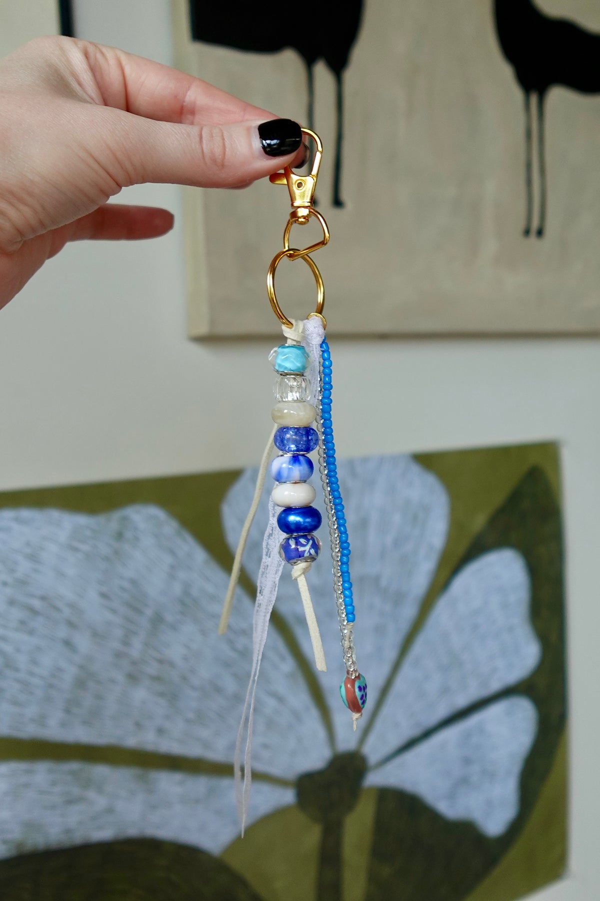 The Heart Chain | Handmade Heart Chain Keychain-Dainty Charm Key Ring