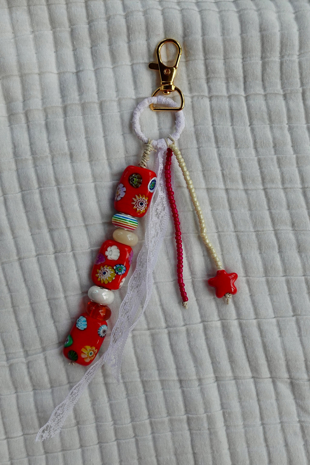The Star Chain | Handmade Star Chain Keychain-Dainty Charm Key Ring