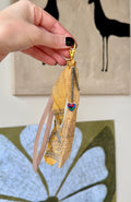 The Cherry Chain | Handmade Cherry Beaded Keychain - Dainty Charm Keyring
