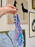The Opal Chain | Handmade Beaded Keychain - Dainty Charm Keyring