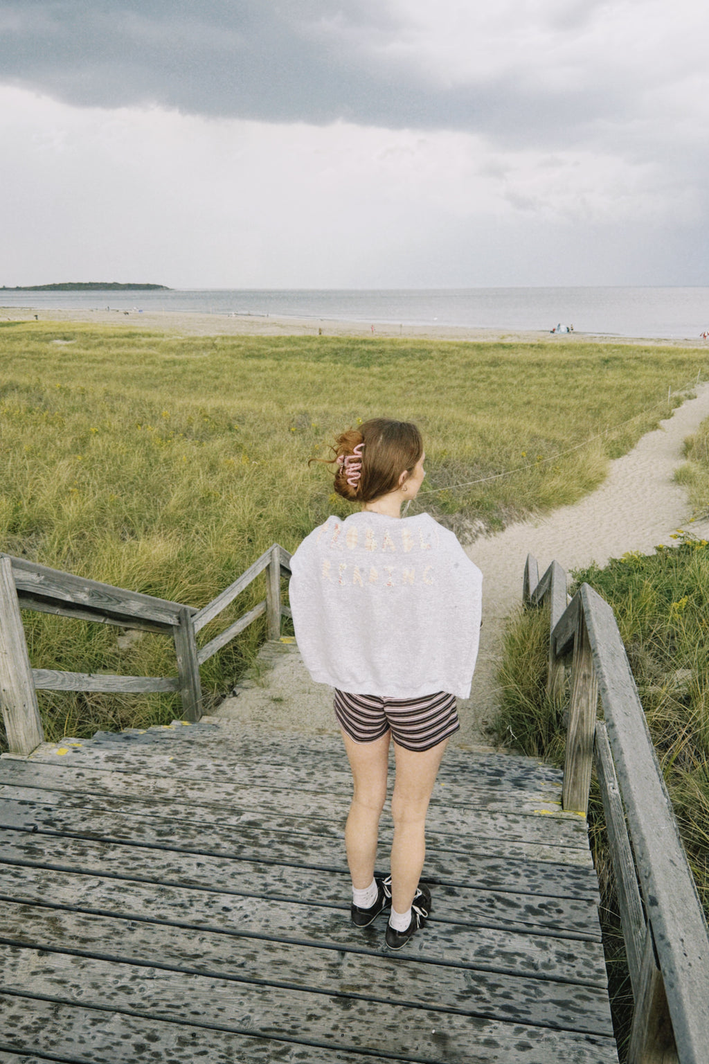 Candy Top | Women’s Brown & Blush Striped Lounge Top